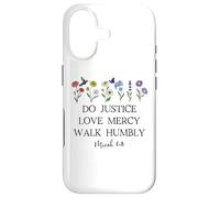 Do Justice Love Mercy Walk Humbly God Micah 6:8 Bible Verse Coque pour iPhone 17