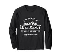 Do Justice Love Mercy Walk Humbly Micah 6:8 - Christian Gift Manche Longue