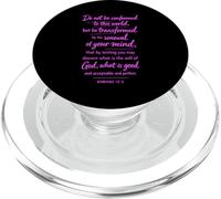 Do Not Be Conform Be Transformed Verse de la Bible Romains 12:2 PopSockets PopGrip pour MagSafe
