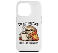 Do Not Disturb Coffee Sloth Cute Funny Morning Mood Tees Coque pour iPhone 13 Pro