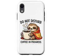 Do Not Disturb Coffee Sloth Cute Funny Morning Mood Tees Coque pour iPhone XR