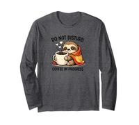 Do Not Disturb Coffee Sloth Cute Funny Morning Mood Tees Manche Longue