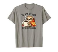 Do Not Disturb Coffee Sloth Cute Funny Morning Mood Tees T-Shirt