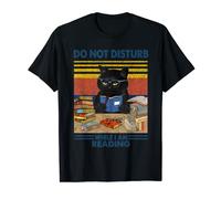 Do Not Disturb When I'm Reading A Book Chat à lunettes Noir T-Shirt