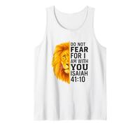 Do Not Fear for I Am with You Isaiah 41:10 Lion Graphic Débardeur