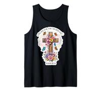 Do Not Fear for I Am with You Isaiah 41:10 Verset Floral Débardeur