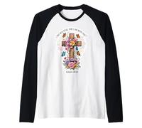 Do Not Fear for I Am with You Isaiah 41:10 Verset Floral Manche Raglan
