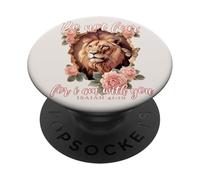 Do Not Fear for Isaiah 41:10 Verset biblique Lion PopSockets PopGrip Adhésif
