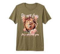 Do Not Fear for Isaiah 41:10 Verset biblique Lion T-Shirt Haut de Gamme