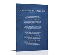 Do Not Go Gentle Thomas Poster sur toile Décoration pour salon, chambre à coucher, impression murale, peinture d'art moderne, pour chambre à coucher, décoration murale pour chambre de garçon, fille