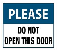 Do Not Open Emergency Exit Alarm Will Sound Sign 12x8 Inch | Pre drilled holes allow quick mounting on door panel or wall