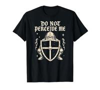 Do Not Perceive Me Introverti Funny Social Anxiety Meme T-Shirt Graphique avec Valeur, Homme, Noir, S