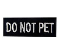 Do Not Pet Ne pas aimer Chien de service Emballage de gilets/harnais Brodé Fastener à Crochet et Boucle Patch