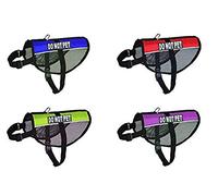 Do Not Pet Service Dog en maille Gilet Harnais Cool Confort en nylon pour chiens Small Medium Large Achat est livré avec 2 réfléchissant NE pas pour animal domestique Pathces. Mesurez votre chien avant de passer Commande, Girth 11-14", Rouge