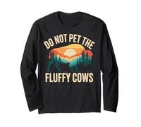 Do Not Pet The Fluffy Cows Décoration de randonnée Motif Bison Manche Longue