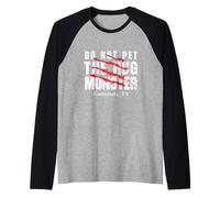 Do Not Pet The Hug Monster Funny Gatlinburg Tennessee Randonnée Manche Raglan