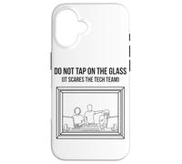 Do Not Tap on The Glass Funny Sound Booth Introverti Coque pour iPhone 16