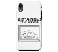 Do Not Tap on The Glass Funny Sound Booth Introverti Coque pour iPhone XR