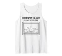 Do Not Tap on The Glass Funny Sound Booth Introverti Débardeur