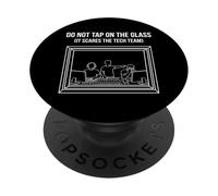 Do Not Tap on The Glass Funny Sound Booth Introverti PopSockets PopGrip Adhésif