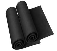 Do²ping 2 Paquets de Mousse EVA 6mm, 35.5 x 124.5cm Mousse EVA Noire, EVA Foam Cosplay haute densité 86kg/m3 pour projet de bricolage de costume (2PCS 6mm Noire)