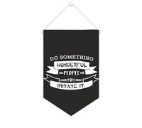 Do Something Wonderful, People May Imitate It Bannière en toile 25,4 x 38,1 cm à suspendre au mur de motivation Décoration murale pour chambre à coucher, chambre d'enfant, décoration d'intérieur
