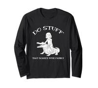 Do Stuff That Scares Your Family Funny Humour Croc Rider Manche Longue