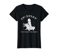 Do Stuff That Scares Your Family Funny Humour Croc Rider T-Shirt Graphique avec Valeur