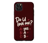 Do U Love Me Yes No Maybe Couple Humour Citation Romantique Coque pour iPhone 11 Pro Max