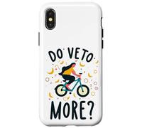 Do Veto More Veneto Frase Divertente Ragazza Cade Dalla Bici Coque pour iPhone X/XS