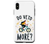 Do Veto More Veneto Frase Divertente Ragazza Cade Dalla Bici Coque pour iPhone XS Max