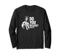 Do You Believe John 9:35 - Verset audacieux de foi chrétienne Manche Longue