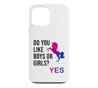 Do You Like Boys Or Girls Bisexual Gay Pride Unicorn LGBT Coque pour iPhone 13 Pro Max
