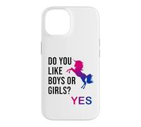 Do You Like Boys Or Girls Bisexual Gay Pride Unicorn LGBT Coque pour iPhone 14