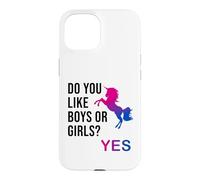 Do You Like Boys Or Girls Bisexual Gay Pride Unicorn LGBT Coque pour iPhone 15