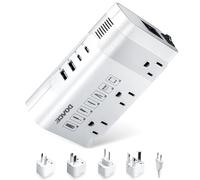 DOACE Convertisseur de tension 220 V vers 110 V pour les voyages européens : onduleur sinusoïdal pur de 500 W vers les États-Unis vers l'Europe - Adaptateur secteur international 220 W vers 110 W