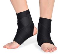 Doact Chevillere entorse, Chevillère à Sangle pour Homme et Femme, Attelle de cheville avec PE Board Force Stabiliser, Chevilliere de Maintien Renforcé Bande pour les Foulures 2 pcs