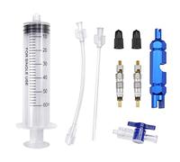 Doafoce 60 ML Seringue de Mastic de vélo Tubeless avec Presta Valve Cores Capuchons de Protection de Valve et Outil de Retrait de Valve Presta kit de Montage Tubeless pour Autres Mastics