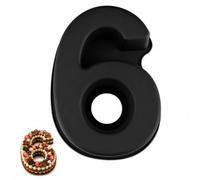 Doafoce Moules à Gâteaux Silicone Moule Gateau Chiffre 6 3D Grands | Moule Number Cake Moules à Forme pour Anniversaires, Fêtes (Noir)