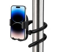 Doafoce Support Téléphone Gooseneck Support Smartphone Flexible 360° Phone Holder Universel pour Poussette Salle de Sport Tapis Roulant (Noir)