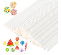 DOANTE 50 Pièces Baton Sucette Pop Cake,Bâtonnets De Sucette,Batonnet Cake Bâtonnets en Papier,Bâtons de Sucettes Cake Pop Sticks,pour Cupcake,Bonbons,Chocolat(10cm*3.5mm)
