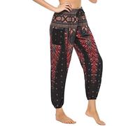 Doaraha Femme Amb00953_pat1_s Yoga Pants, Rouge Paon, S EU