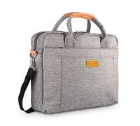 DOB SECHS Sacoche pour ordinateur portable 17,3 pouces - Sac à main - Sac à bandoulière pour ordinateur portable jusqu'à 17 à 17,3" - Dell Alienware/MacBook/Lenovo/HP - Gris