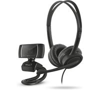 Doba Kit Télétravail 2-En-1 Casque Usb Avec Micro Et Webcam Hd, Casque Audio Pc Filaire, Web Caméra Avec Bouton Photo Pour Mac, Chat, Bureau, Discord, Skype, Teams, Visioconférence[HDM5230647]