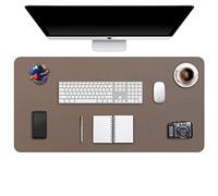 DOBAOJIA Sous-Main Bureau, Tapis de Bureau, Tapis de Clavier et Souris, Tapis de Portable, Pad Écriture, Mouse Pad, pour Bureau/Maison/Gaming, PU Étanche + Suède Antidérapant 90 x 43cm (Boue)