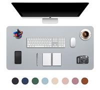 DOBAOJIA Sous-Main Bureau XXXXL, Tapis de Bureau, Tapis de Clavier et Souris, Tapis de Portable, Pad Écriture, Mouse Pad, pour Bureau/Maison/Gaming, PU Étanche + Suède Antidérapant 100 x 50cm Gris