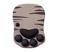 DOBAOJIA Tapis de Souris avec Repose-Poignet, Tapis de Souris Ergonomique en Gel de Silicone 3D, Fond antidérapant, pour la Maison, Le Bureau, Les Jeux Gris et Noir