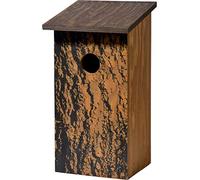dobar® 11015e Quercus Robur Nichoir en Bois multiplex avec Trou d'entrée Ø 35 mm Motif chêne Marron Clair 15,5 x 14,5 x 30 cm