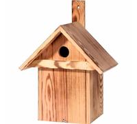 dobar 13075e Nichoir à Oiseaux en Bois de pin avec Barre de Lancement Brun 23,5 x 17,5 x 33 cm