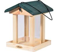 dobar 21097e Mangeoire, Maison pour Oiseaux en Bois, 22 x 25 x 28 cm, Vert